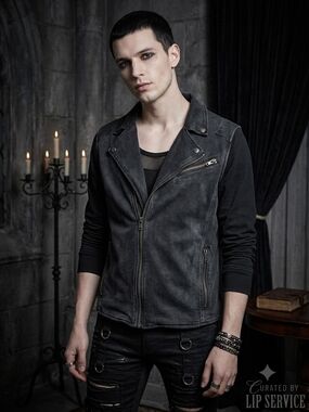 Lip Service Washed Black Moto-Style Jacket